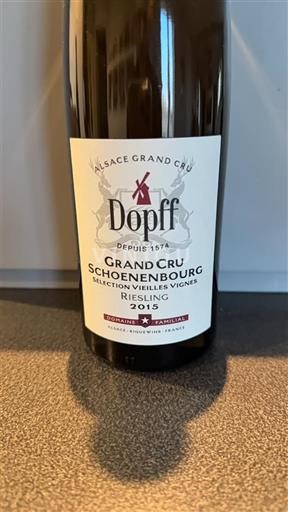 Alsace Không được chỉ định Grand Cru Dopff Sélection Vieilles Vignes 2015