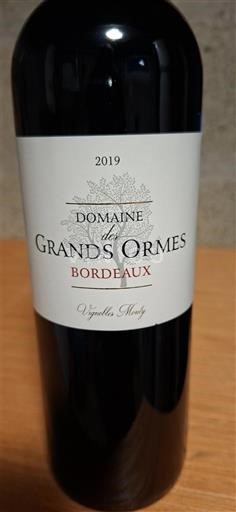 Bordeaux Domaine Mouty Domaine des Grands Ormes 2019