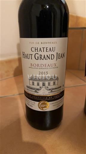 Bordeaux Chateau Haut Grand Jean 2015