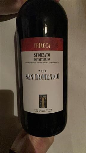 Lombardiet Sforzatovin fra Valtellina Triacca San Domenico 2004
