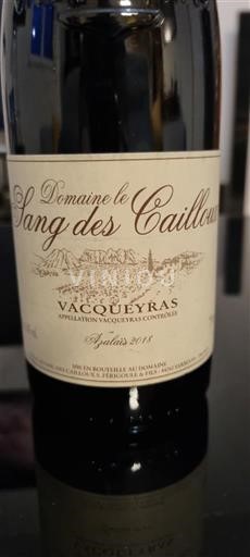 Thung lũng Rhône Vacqueyras Domaine Le Caillou Sang des Cailloux 2018