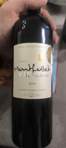 Bordeaux Côtes-de-Bordeaux Château Montfollet Le Valentin 2015