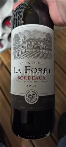 Vinuri Rouge sec Château La Forêt 2022 Franța Bordeaux AOC