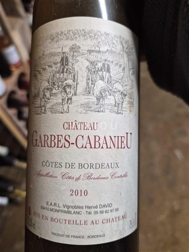 Bordeaux Côtes-de-Bordeaux Château Garbes-Cabanieu 2010