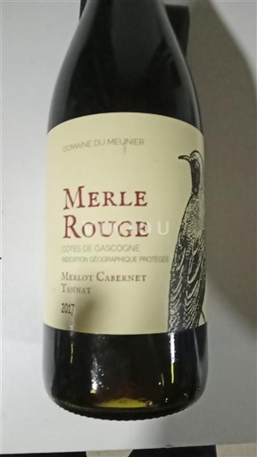 Sudoeste Côtes de Gascogne Domaine Meunier Merle Rouge 2017
