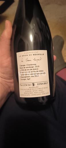 Champagne Champagner Le Brun de Neuville Le Chemin Empreinté 2018