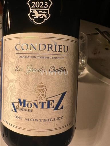 Thung lũng Rhône Condrieu Domaine Monteillet Les Grandes Chaillées 2023