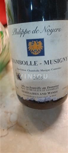 Burgundy Chambolle-Musigny Philippe de Noyers 2005