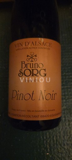Alsacia Bruno Sorg Pinot Noir 1994
