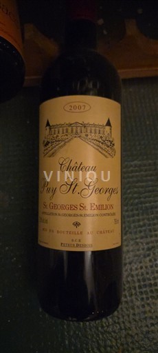 Bordeaux Saint-Georges-Saint-Émilion Château Puy St. Georges 2007