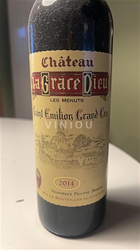 Bordeaux Saint-Émilion Grand Cru Grand Cru Château La Grate Dieu Les Menuts 2014