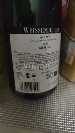 Alsacia Weissenburger Riesling 2019