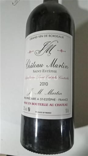 Bordeaux Saint-Estèphe Château Martin 2010