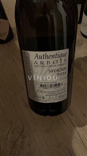 Jura Arbois Atelier des Tonneurs Authentique 2018