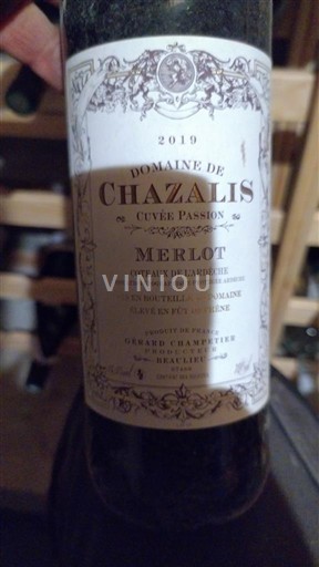 Alpe in reke Rona Ardeški vinogradni grici Domaine Chazalis Passion 2019
