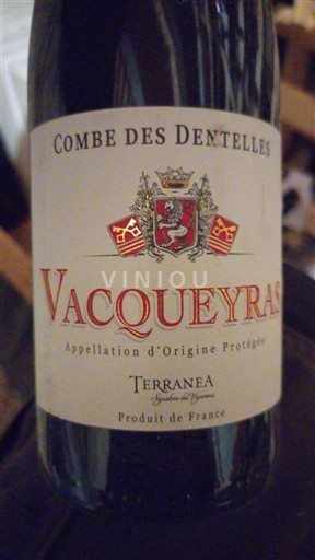 Thung lũng Rhône Vacqueyras Combe des Dentelles Terranea 2017