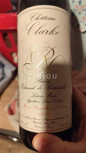 Bordeaux Listrac-Médoc Château Clarke 1989