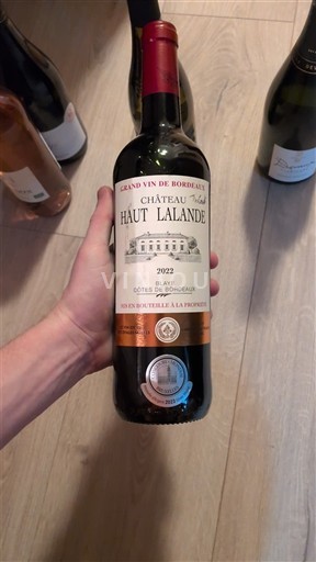 Bordeaux Côtes-de-Bordeaux Château Haut Lalande 2022