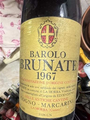 Piamonte Barolo Cogno-Marcarini Brunate 1967