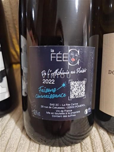 Bordéus Pomerol La Fée Carine De l'Alchimie au Plaisir 2022