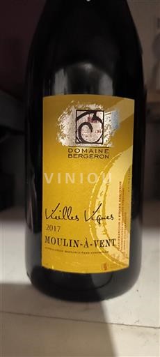 Beaujolais Moulin-à-vent Domaine Bergeron Vieilles Vignes 2017