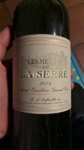 Bordeaux Saint-Émilion Grand Cru La Serre Les Menuts 2004