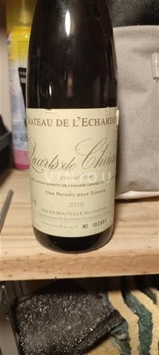 Thung lũng sông Loire Quarts de Chaume Château L'Écharderie Clos Paradis pour Simone 2010