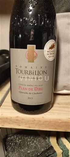 Thung lũng Rhône Không được chỉ định Domaine Tourbillon Querelle de Clochers 2015