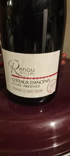 Thung lũng sông Loire Coteaux-d'ancenis Domaine Haut Fresne Prestige 2022