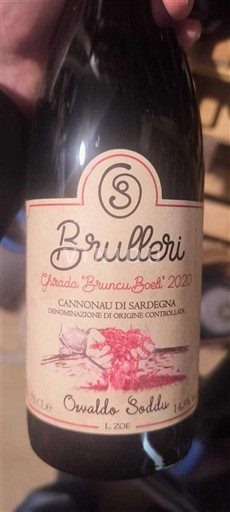 Sardinia Cannonau de Sardaigne Osvaldo Soddu Brulleri Vigna Bruncu Boeli 2020