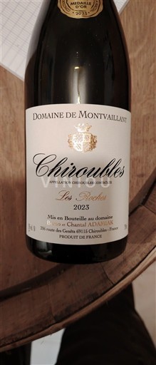 Beaujolais Chiroubles Domaine Montvaillant ADAMIAK Les Roches 2023
