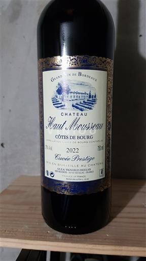 Bordeaux Côtes-de-bourg Château Haut Mousseau Prestige 2022