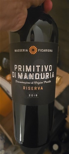 Puglia Primitivo di Manduria Masseria Ficariagna Riserva 2018