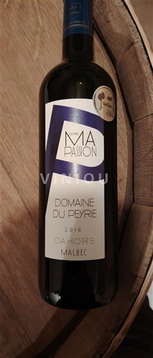 Lounais-Ranska Cahors Domaine Peyrié Ma Passion 2016