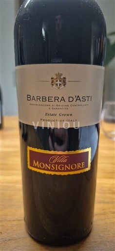 Piemont Barbera d'Asti Villa Monsignore Neleten.
