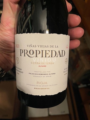 Viinit Rouge sec Viñas Viejas de la Propiedad Palacios Remondo 2020 Espanja La Rioja Rioja DO