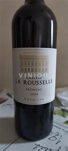 Bordeaux Fronsac Château La Rousselle Enzo Ide 2020