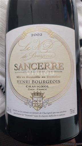 Thung lũng sông Loire Sancerre. Henri Bourgeois La MC de Bourgeois 2002