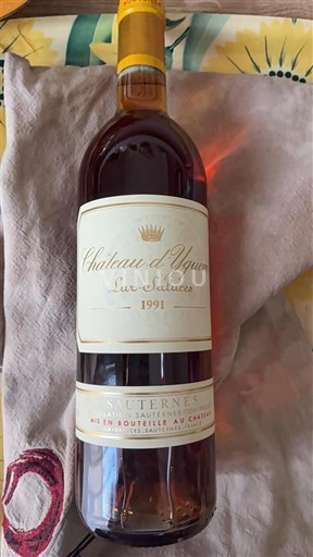Bordeaux Sauternes Château Yquem Lur saluces 1991