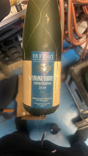 Alsacia Vendanges Tardives François Braun et Fils Vendanges Tardives Gewurztraminer 2018