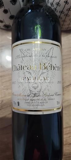 Bordeaux Pauillac Château Behéré 2015