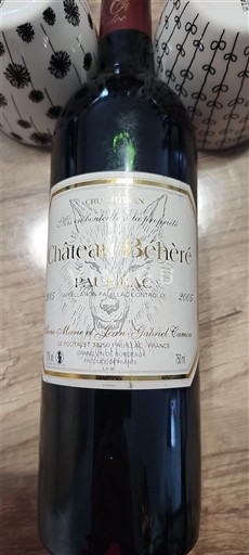 Bordeaux Pauillac Château Belairé 2005