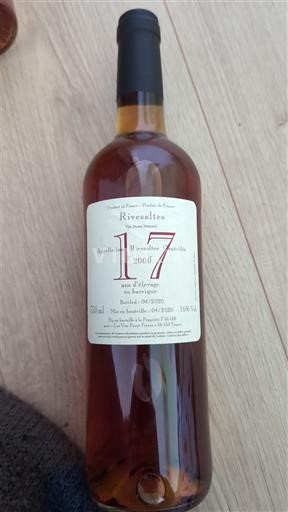 Roussillon Rivesaltes Domaine La Sobilane 17 ans d'élevage en barriques 2000