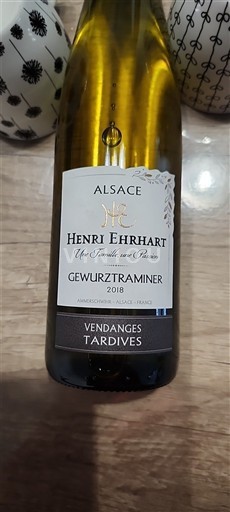 Alsace Vendanges Tardives Henri Ehrhart Gewurztraminer 2018