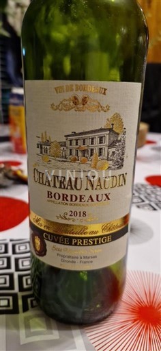Bordeaux Château Naudin Prestige 2018