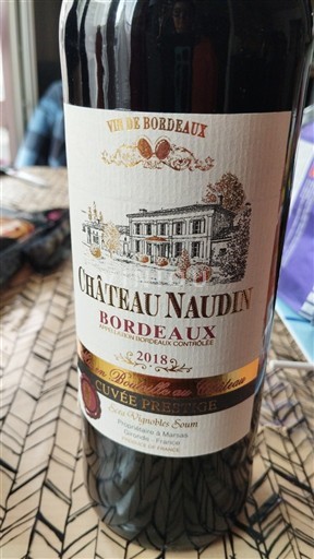 Bordoja Bordo Château Naudin Prestige 2018