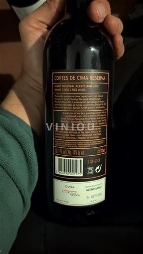 Alentejo Cortes de Cima Reserva 2014