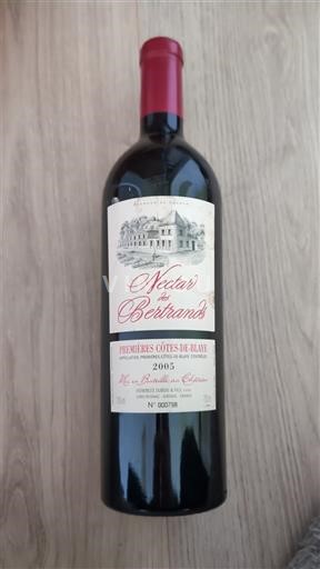 Bordeaux Những sườn đầu tiên của Bordeaux Château Bertrands Nectar de Bertrands 2005