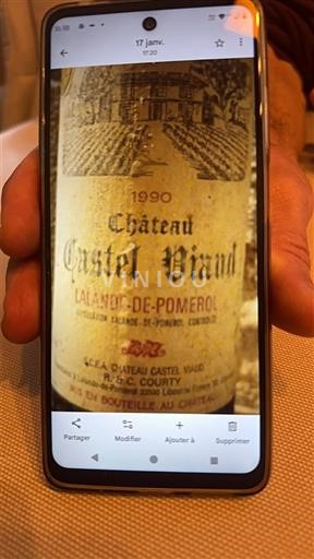 Burdeos Lalande-de-Pomerol Château Castel Viaud 1990