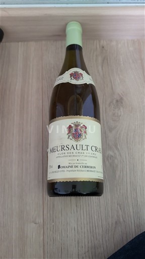 Burgundi Meursault Premier Cru Domaine Cerberon Clos des Cras 1er Cru 2002